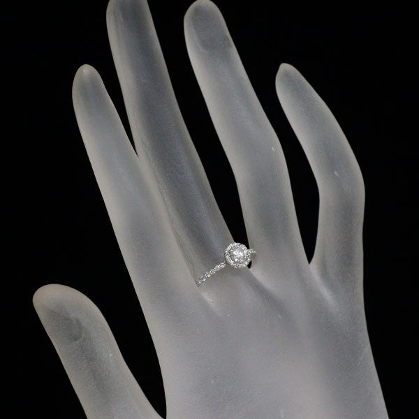 新品 Pt950 ダイヤモンド リング 0.310ct G VVS1 3EX D0.24ct