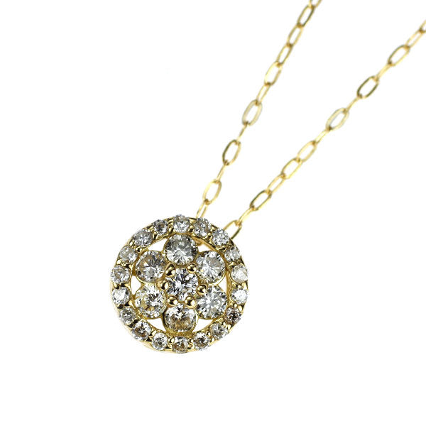 新品 K18YG ダイヤモンド ペンダントネックレス 0.23ct