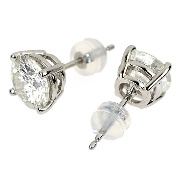 新品 Pt900/ Pt950 片側LDH ダイヤモンド ピアス 4.135ct I/J I1 VG
