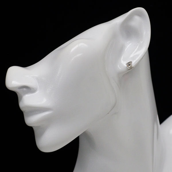 新品 Pt900 カレカット ダイヤモンド ピアス 0.882ct F/G VVS2/VS1
