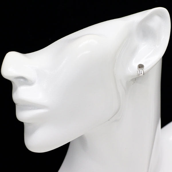 新品 Pt900 バケットカット ダイヤモンド ピアス 0.556ct E/F SI2