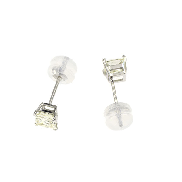新品 Pt900 プリンセスカット ダイヤモンド ピアス 0.798ct VLY/M VS2