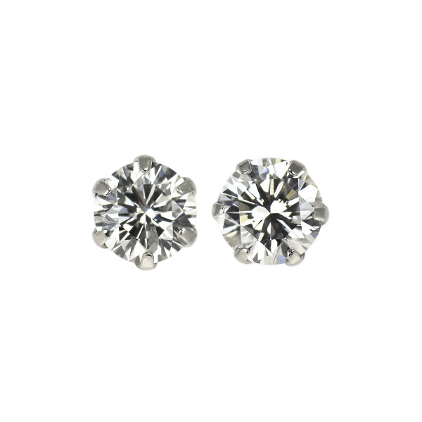 新品 Pt900 ダイヤモンド ピアス 0.434ct F/G I1 VG