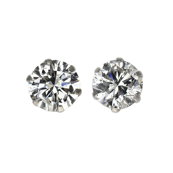新品 Pt900 ダイヤモンド ピアス 1.408ct F/G I1 G