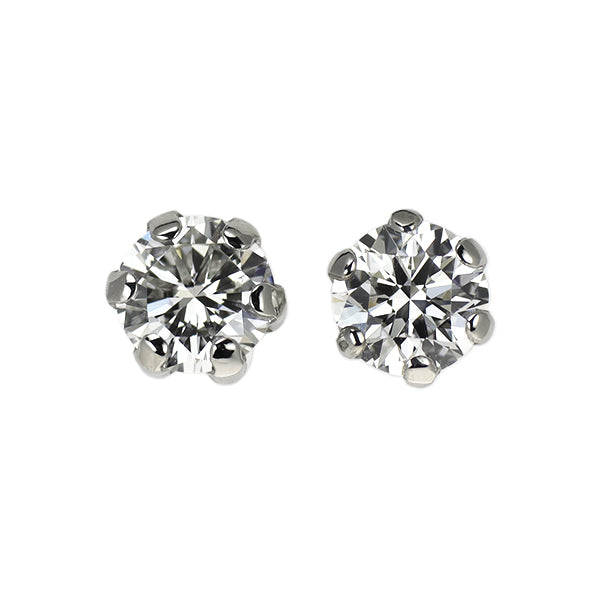 新品 Pt900 ダイヤモンド ピアス 0.515ct F VS1 VG