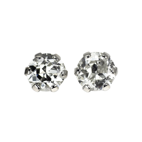 新品 Pt900 サーキュラーブリリアントカット ダイヤモンド ピアス 0.607ct H SI2