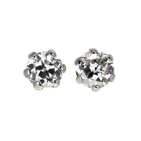 新品 Pt900 サーキュラーブリリアントカット ダイヤモンド ピアス 0.550ct H SI1-2