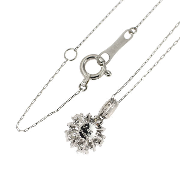 Pt900/ Pt850 ダイヤモンド ペンダントネックレス 0.40ct フラワー
