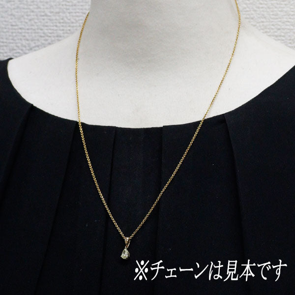 K18YG ペアシェイプ ダイヤモンド ペンダントトップ 0.502ct