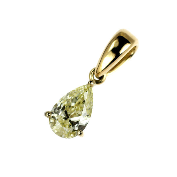 K18YG ペアシェイプ ダイヤモンド ペンダントトップ 0.502ct