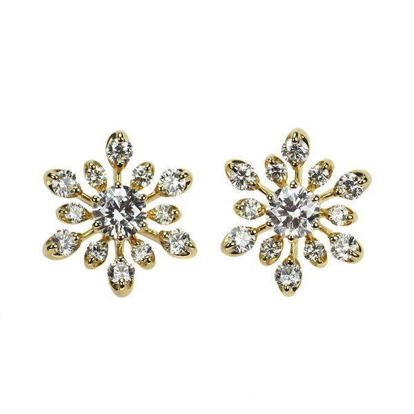 K18YG ダイヤモンド ピアス 1.10ct