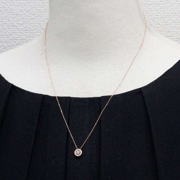 フォーエバーマーク K18YG ダイヤモンド ペンダントネックレス 0.14ct D0.06ct センターオブマイユニバース