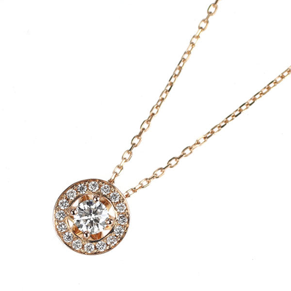 フォーエバーマーク K18YG ダイヤモンド ペンダントネックレス 0.14ct D0.06ct センターオブマイユニバース