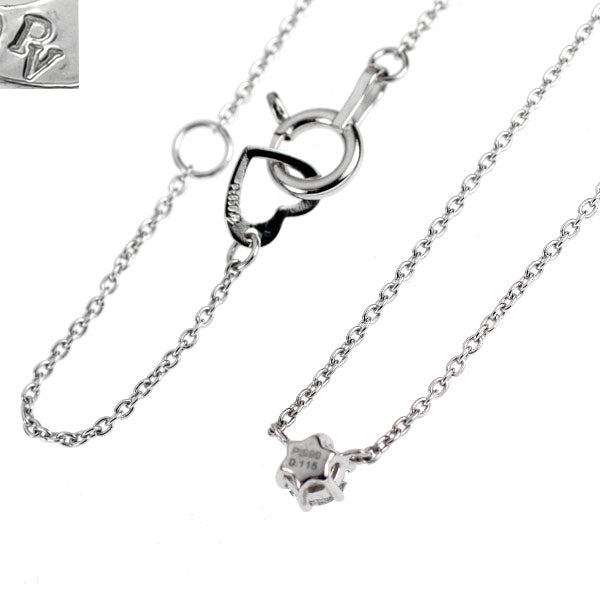 ポンテヴェキオ Pt999/ Pt850 ダイヤモンド ペンダントネックレス 0.115ct