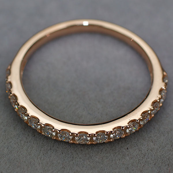 新品 K18PG H&C ダイヤモンド リング 0.35ct 【エスコレ】 ハーフエタニティ
