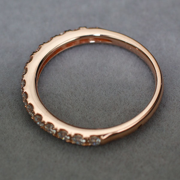 新品 K18PG H&C ダイヤモンド リング 0.35ct 【エスコレ】 ハーフエタニティ