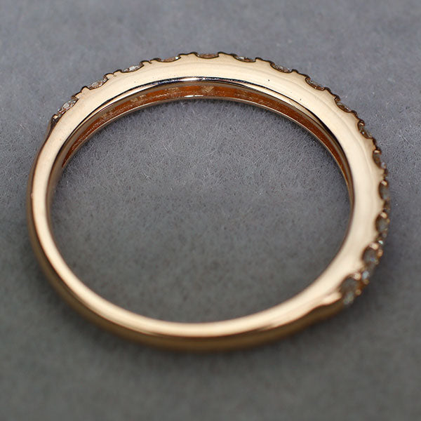 新品 K18PG H&C ダイヤモンド リング 0.35ct 【エスコレ】 ハーフエタニティ