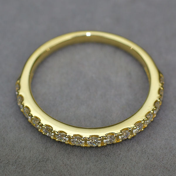 新品 K18YG H&C ダイヤモンド リング 0.35ct 【エスコレ】 ハーフエタニティ