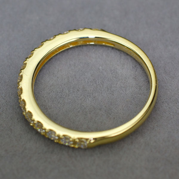 新品 K18YG H&C ダイヤモンド リング 0.35ct 【エスコレ】 ハーフエタニティ