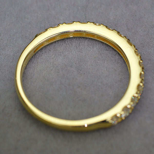 新品 K18YG H&C ダイヤモンド リング 0.35ct 【エスコレ】 ハーフエタニティ