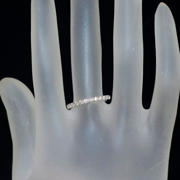 新品 Pt950 H&C ダイヤモンド リング 0.35ct 【エスコレ】 ハーフエタニティ