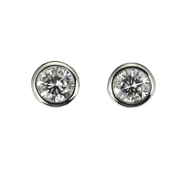 新品 Pt950/ Pt900 ダイヤモンド ピアス 1.054ct E/F SI2 G 【エスコレ】