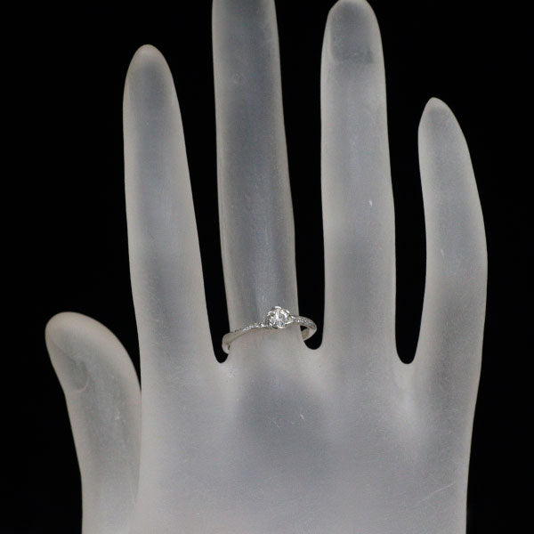 トレセンテ Pt950 ダイヤモンド リング 0.16ct D0.08ct フローラ ジェルベーラ