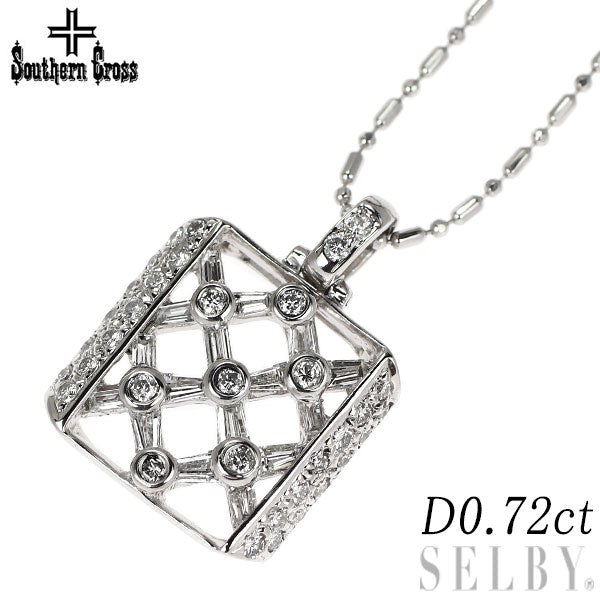 サザンクロス Pt900/ Pt850 ダイヤモンド ペンダントネックレス 0.72ct
