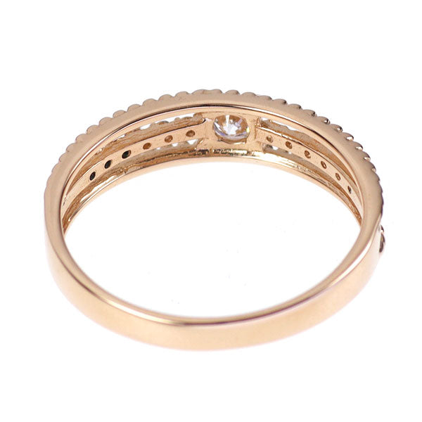 K18PG ダイヤモンド リング 0.15ct D0.07ct