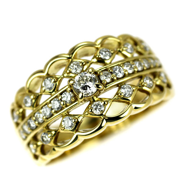 K18YG ダイヤモンド リング 0.46ct