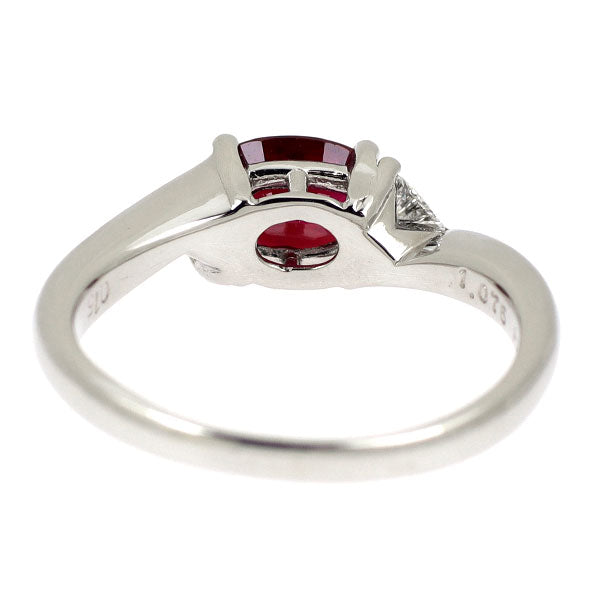 Pt900 ルビー ダイヤモンド リング 1.075ct D0.15ct