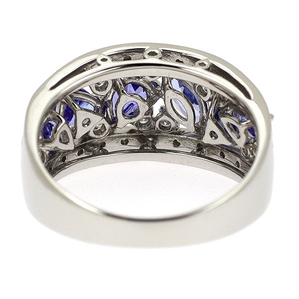 Pt900 タンザナイト ダイヤモンド リング 1.30ct D0.27ct
