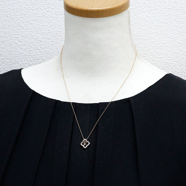 K18YG/PG ダイヤモンド ペンダントネックレス 0.39ct