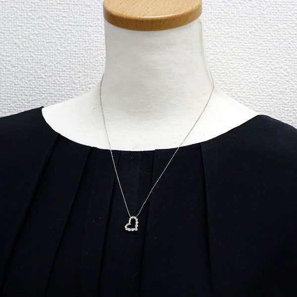GINZA TANAKA/田中貴金属 Pt900/Pt850 H&C ダイヤモンド ペンダントネックレス 0.50ct ハート