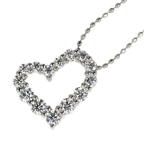 GINZA TANAKA/田中貴金属 Pt900/Pt850 H&C ダイヤモンド ペンダントネックレス 0.50ct ハート