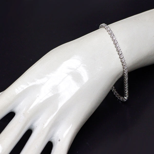 K18WG ダイヤモンド ブレスレット 2.00ct テニス