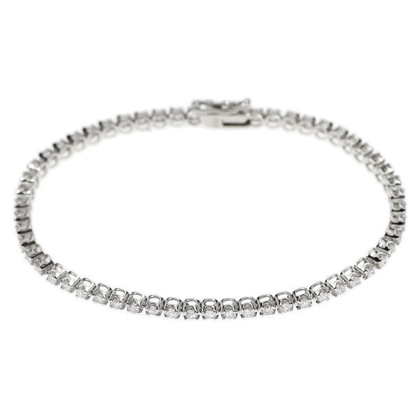 K18WG ダイヤモンド ブレスレット 2.00ct テニス