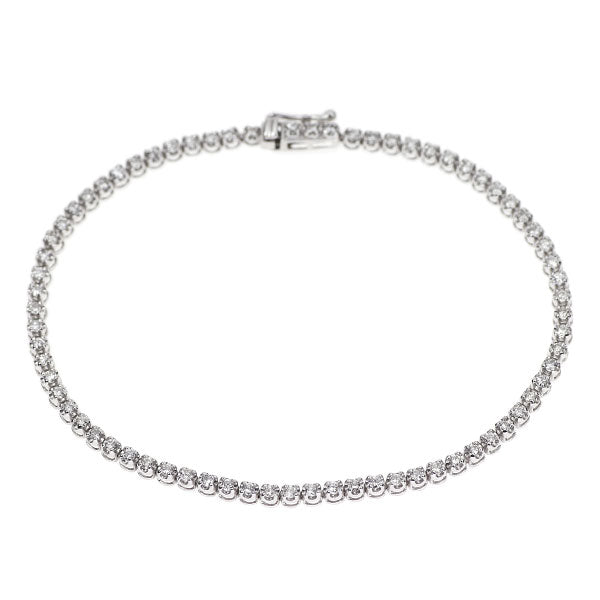 K18WG ダイヤモンド ブレスレット 1.00ct テニス