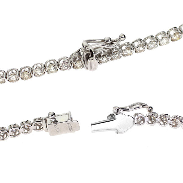 K18WG ダイヤモンド ブレスレット 2.00ct テニス