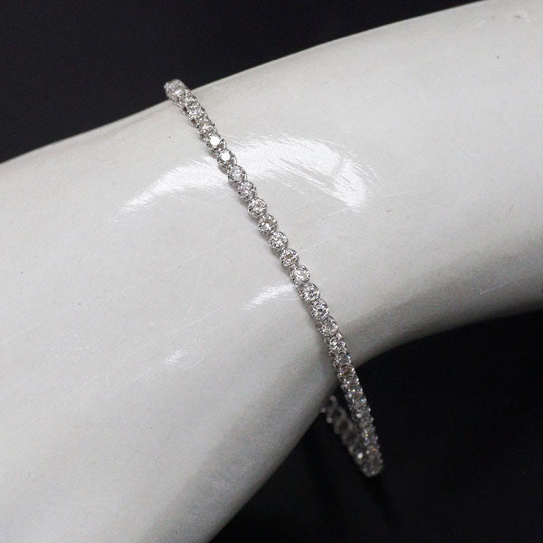 K18WG ダイヤモンド ブレスレット 2.00ct テニス