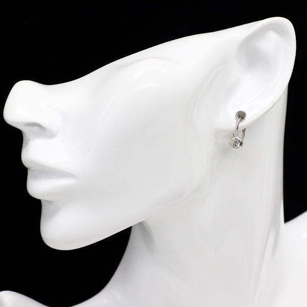 K18WG/ Pt900 ダイヤモンド ピアス 0.50ct
