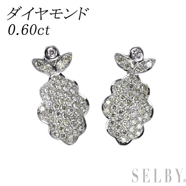 K18WG ダイヤモンド ピアス 0.60ct