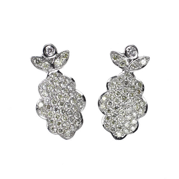 K18WG ダイヤモンド ピアス 0.60ct