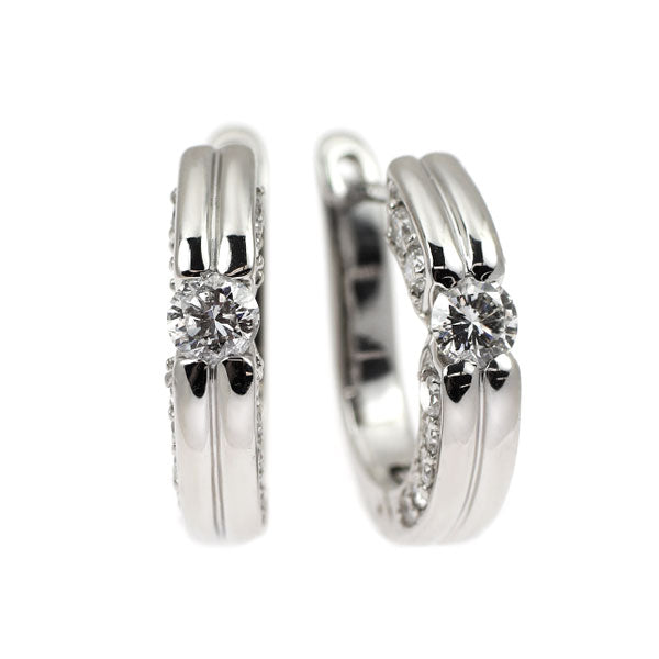 Pt900 ダイヤモンド ピアス 0.90ct フープ