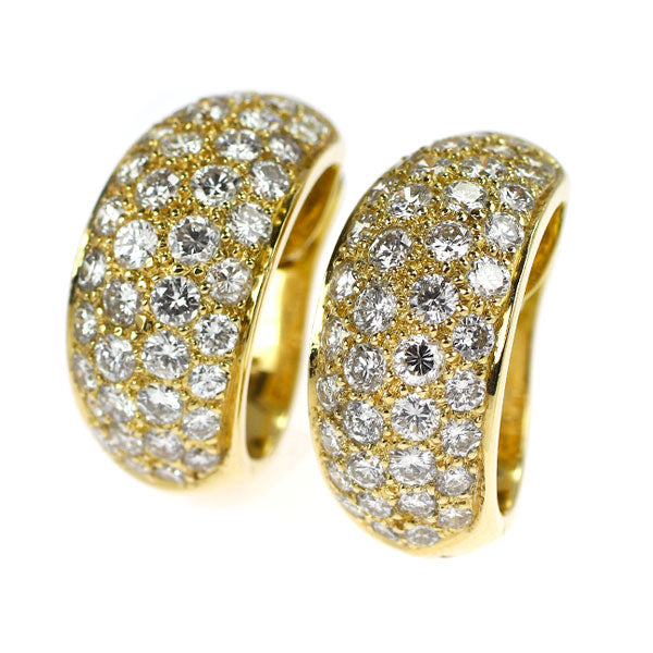 K18YG ダイヤモンド フープピアス 3.33ct
