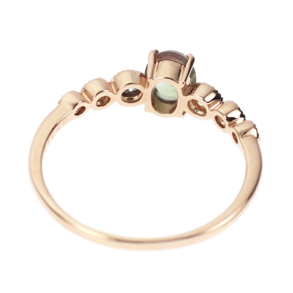 K18PG バイカラートルマリン ダイヤモンド リング 0.55ct D0.20ct