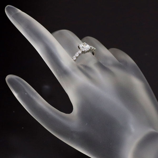 Pt900 クッションカット ダイヤモンド リング 1.01ct D IF D0.30ct