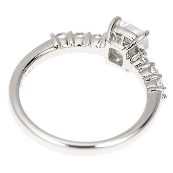 Pt900 クッションカット ダイヤモンド リング 1.01ct D IF D0.30ct
