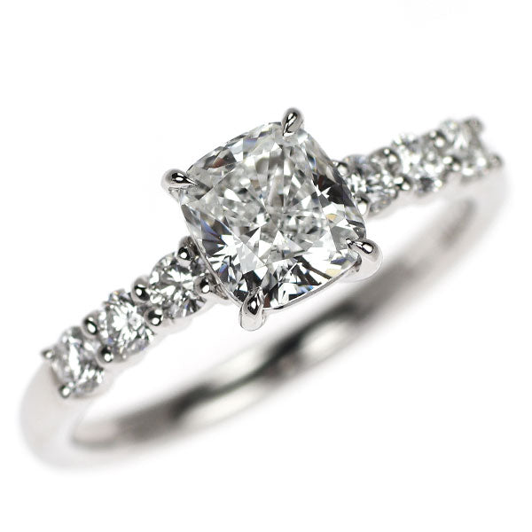 Pt900 クッションカット ダイヤモンド リング 1.01ct D IF D0.30ct