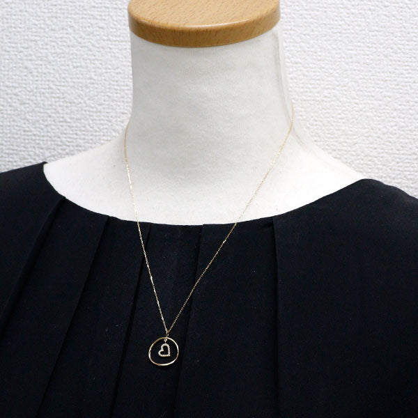 K18YG ダイヤモンド ペンダントネックレス 0.065ct ハート